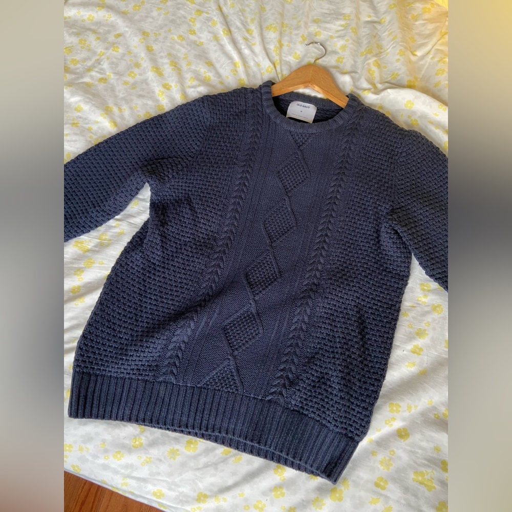 Navy Cable knit sweater